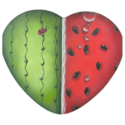Watermelon Heart Lid E-Pattern By Liz Vigliotto