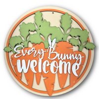 Every Bunny Welcome Carrots Hanger