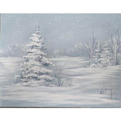 Blue Winter Scene E-Pattern by Wendy Fahey