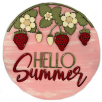 Hello Summer Strawberries Hanger