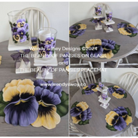 The Beauty of Pansies on Glass E-Pattern by Wendy Fahey