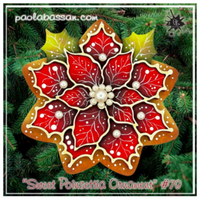 Sweet Poinsettia Ornament E-Pattern By Paola Bassan