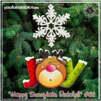 Happy Snowflake Rudolph Ornament E-Pattern By Paola Bassan