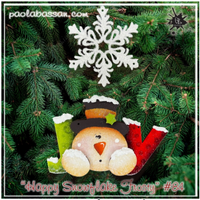 Happy Snowflake Frosty Ornament E-Pattern By Paola Bassan