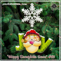 Happy Snowflake Santa Ornament E-Pattern By Paola Bassan