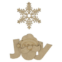 Happy Snowflake Santa Ornament