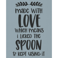 Licked the Spoon Stencil