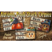 Autumn Book Stacks Stencil