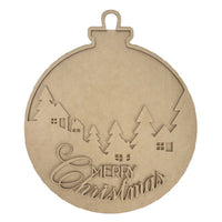 Merry Christmas Scene Ornament Door Hanger