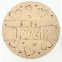 Hello Love Door Hanger