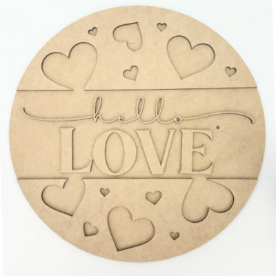 Hello Love Door Hanger