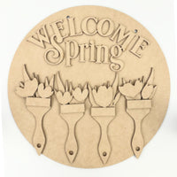 Welcome Spring Brushes Hanger