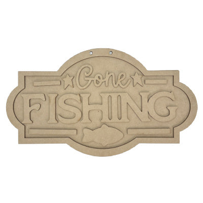Gone Fishing Plaque