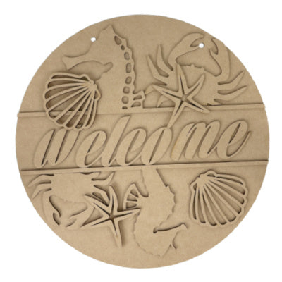 Welcome Sea Life Door Hanger