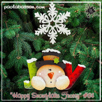 Happy Snowflake Frosty Ornament