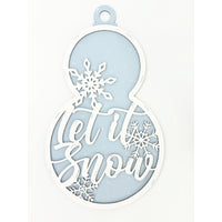 Let It Snow Snowman Plaque