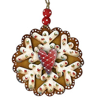 Gingerbread Snowflake Ornament