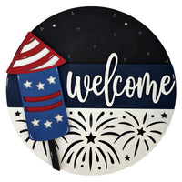 Welcome Firework Door Hanger