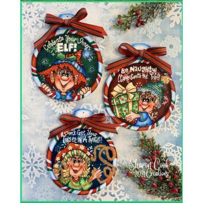 Elf Antics-Naughty or Nice? E-Pattern By Sharon Cook