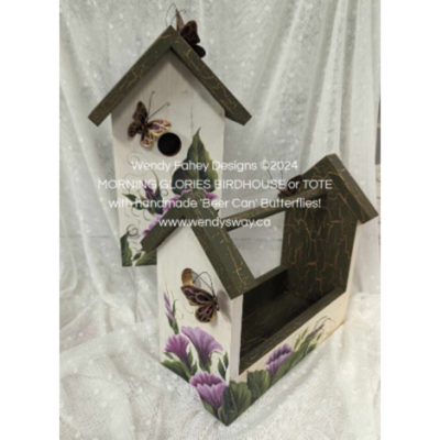 Morning Glory Birdhouse and Tote E-Pattern by Wendy Fahey