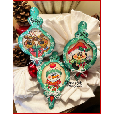 Festive Friends Ornaments E-Pattern By Sharon Cook