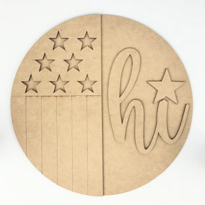 Patriotic Hi Door Hanger