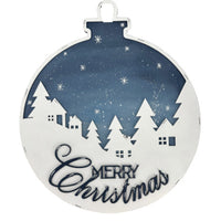 Merry Christmas Scene Ornament Door Hanger
