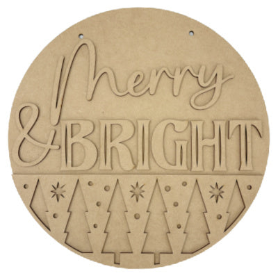 Retro Merry and Bright Hanger Kit