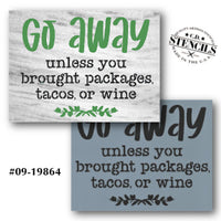 Packages, Tacos, or Wine Stencil