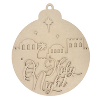 O Holy Night Scene  Door Hanger