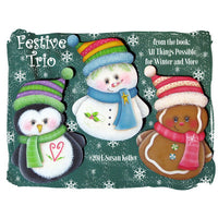 Festive Trio Ornaments By Susan Kelley