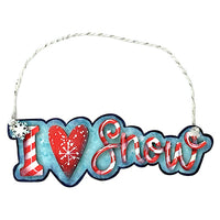 I Love Snow Ornament