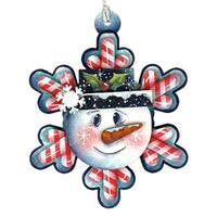 Snowman Snowflake Ornament