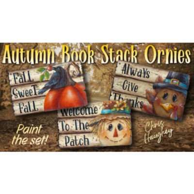 Autumn Book Stack Ornaments Pattern by Chris Haughey