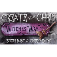 Broom Dust and Creepy Bats Street Sign E-Pattern by Chris Haughey EPA2449