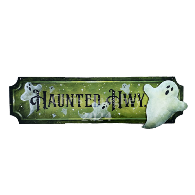 Haunted Highway Street Sign E-Pattern by Chris Haughey EPA2451