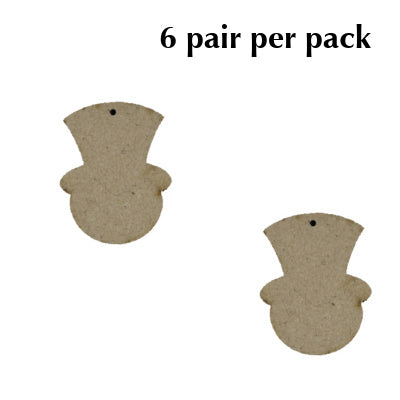 Snowman Head Earrings