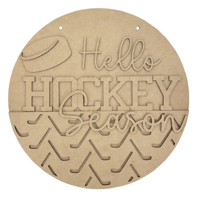 Hello Hockey Door Hanger