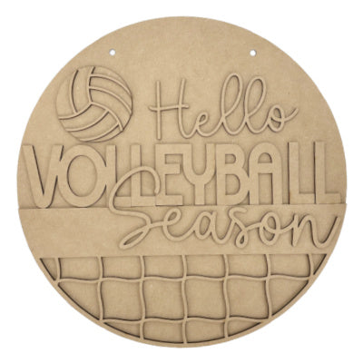 Hello Volleyball Door Hanger