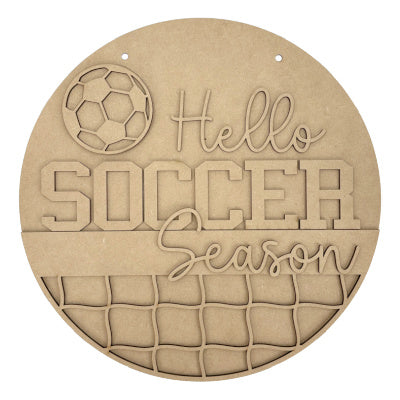 Hello Soccer Door Hanger