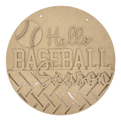 Hello Baseball Hello Baseball Door Hanger | Cupboard Distributing