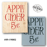 Apple Cider 5¢ Stencil