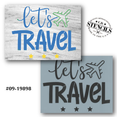 Let's Travel Stencil