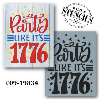 Party Like It's 1776 Stencil