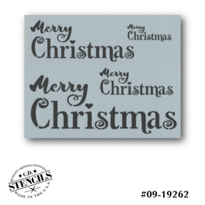 Merry Christmas Word Stencil