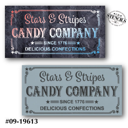 Stars & Stripes Candy Company Stencil