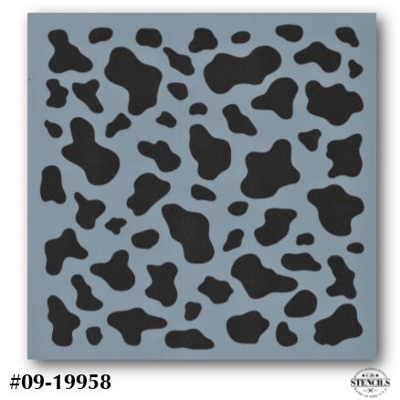 Cow Print Background Stencil