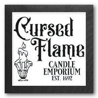 Cursed Flame Candle Emporium Stencil