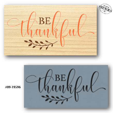 Be Thankful Stencil