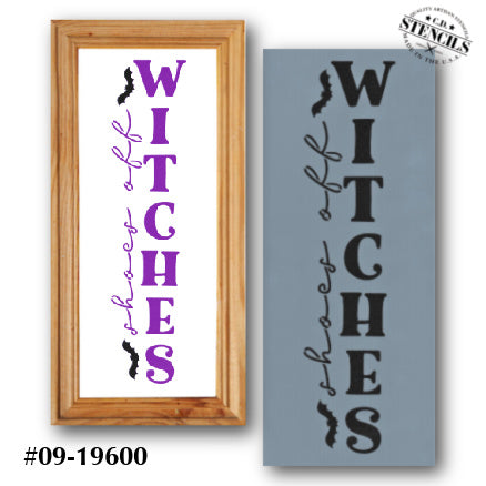 Shoes Off Witches Stencil